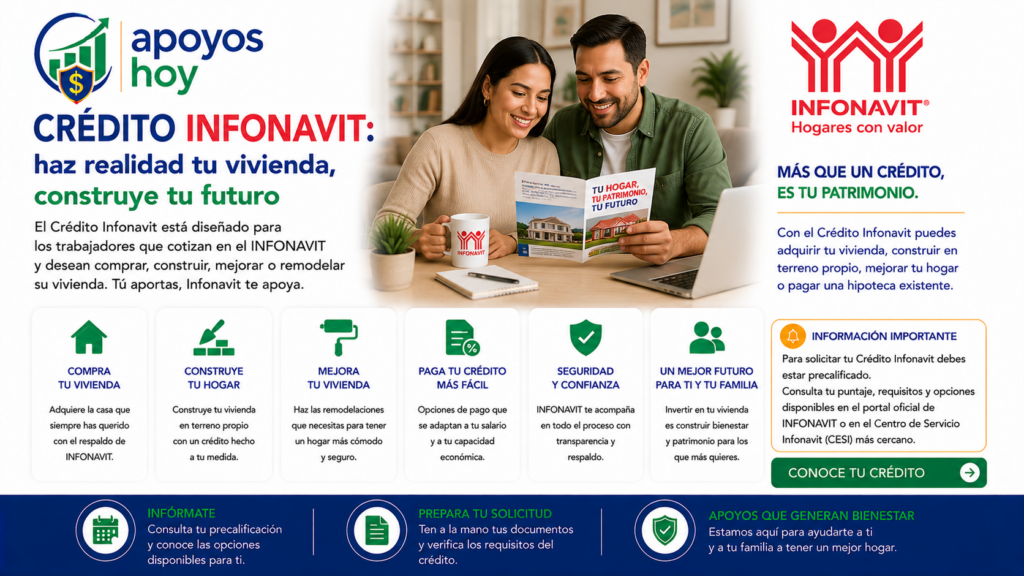 Crédito INFONAVIT, ayuda a la vivienda en México