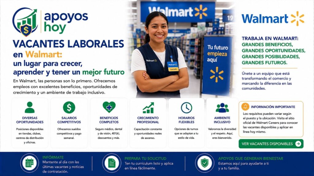 Vacantes laborales en Walmart EEUU