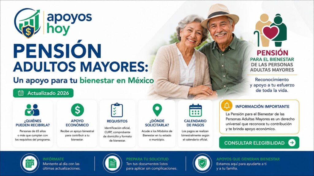 Informate sobre la pensión a Adultos Mayores