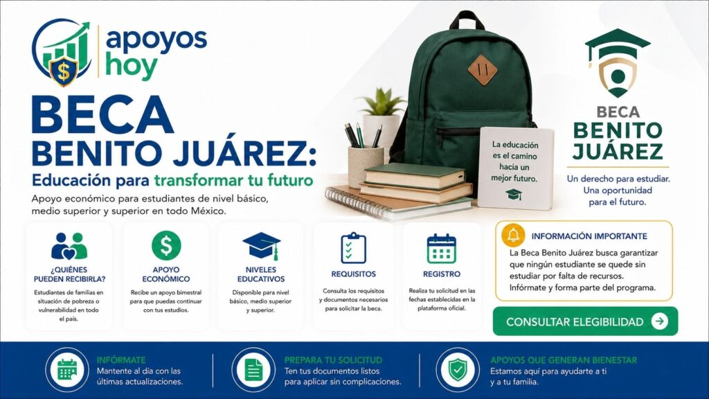 Descubre todo lo que ofrece la Beca Benito Juarez.