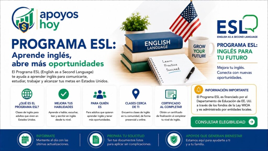 Programa ESL, apende ingles como tu segunda lengua